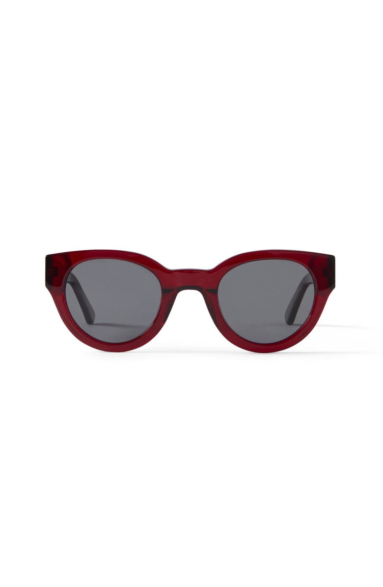 French Kiwis Eyewear Florence Sunglasses, Main, color, Red / Clear