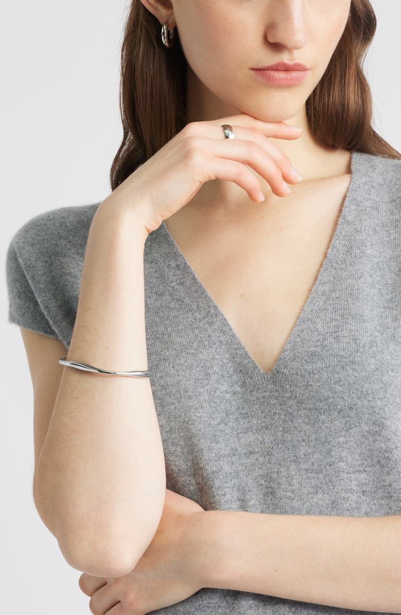 Nordstrom Waterproof Comfort Band Ring, Alternate, color, Silver