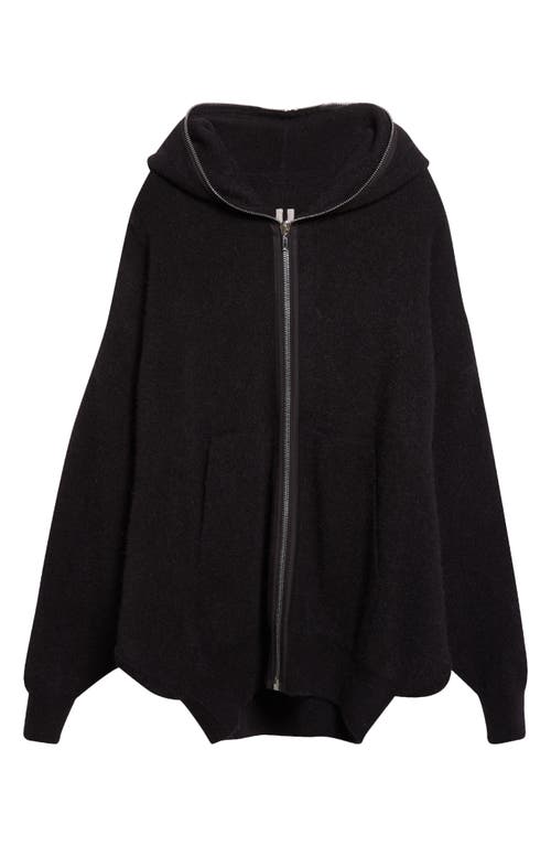 Rick Owens Mens Black Gimp Oversized Stretch-woven Hoody In Black