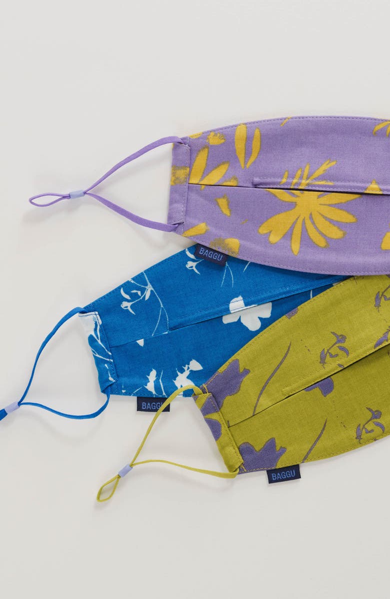 Baggu 3-Pack Adult Fabric Masks, Alternate, color, 