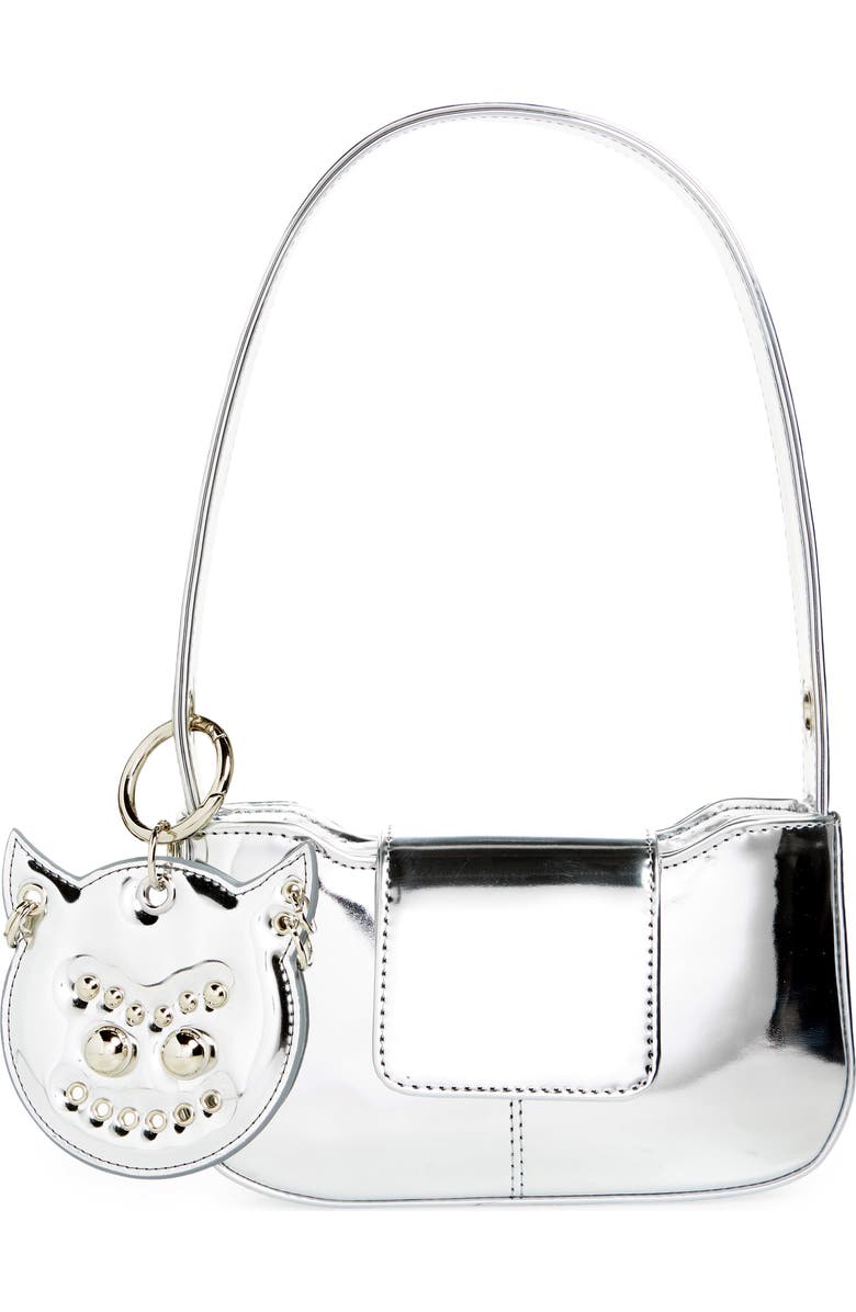 Justine Clenquet Dylan Metallic Vinyl Shoulder Bag, Alternate, color,