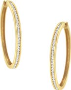 Haus of Brilliance 14K Yellow Gold 1.0 Cttw Diamond Circle Hoop Earrings