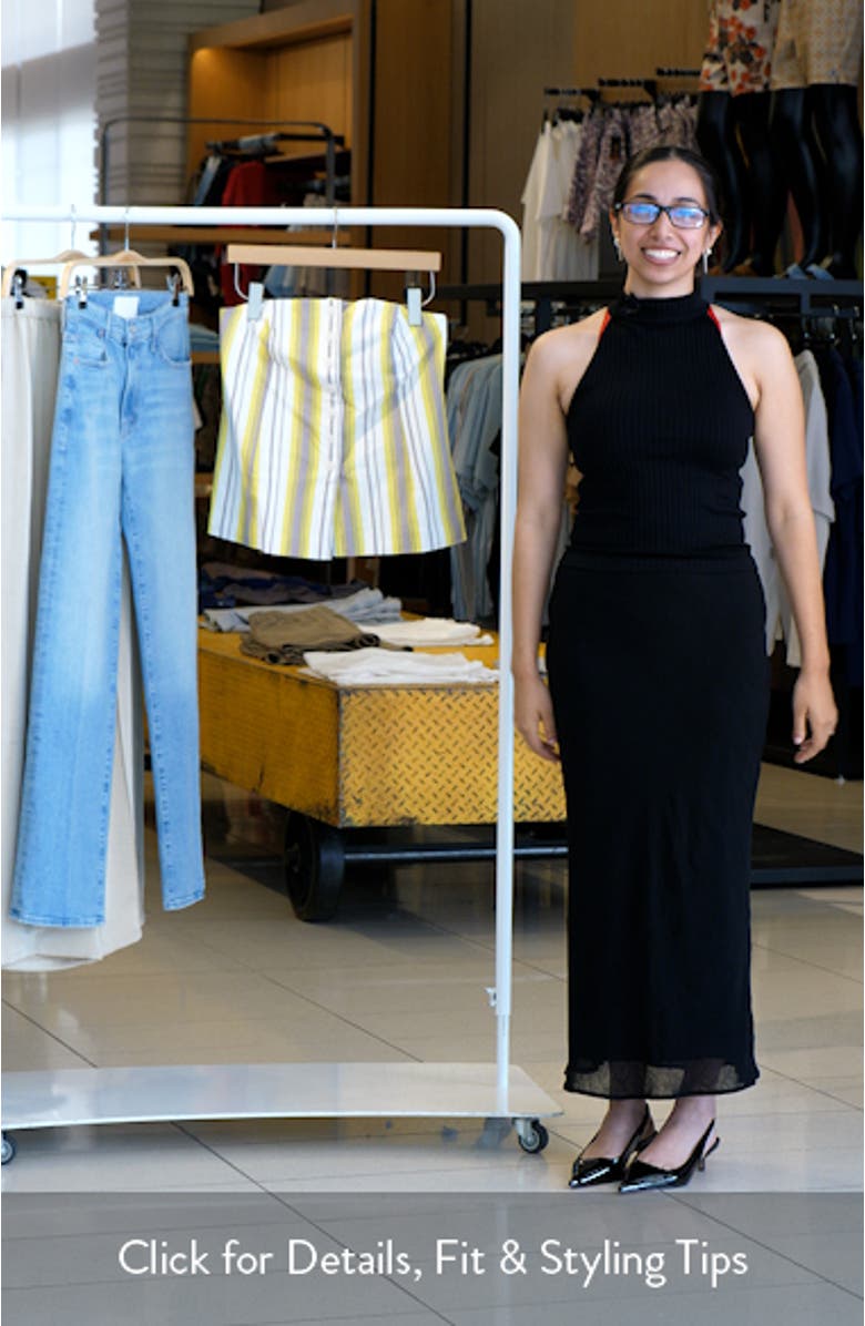 Stripe Strapless Button-Up Shirt, sales video thumbnail