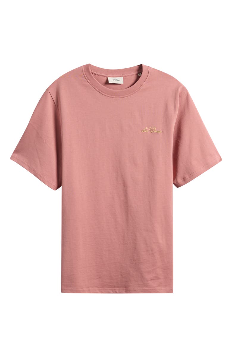 Les Deux Wild Flower Embroidered Organic Cotton T-Shirt, Main, color, Ash Rose Pink