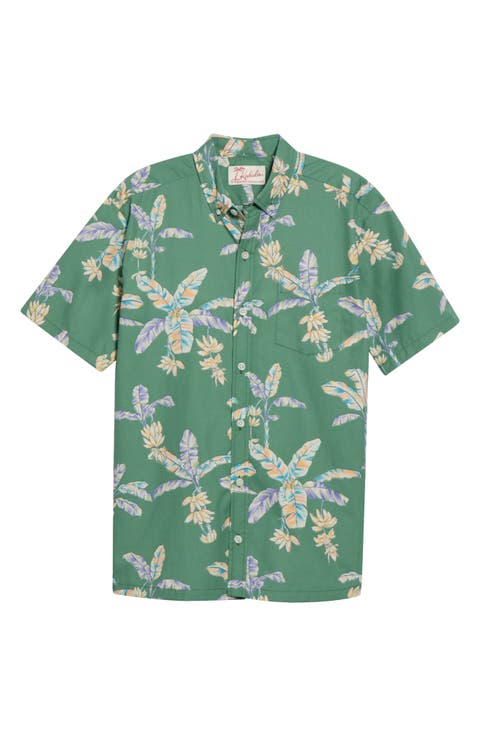 Banana Blossoms Cotton Button-Down Shirt