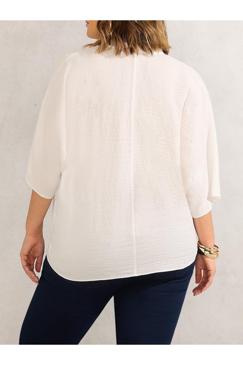 Dolman Sleeve Gathered Neck Top, Alternate, color, Ivory