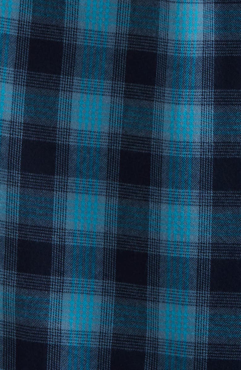 Nordstrom Kids' Plaid Flannel Pajama Pants, Alternate, color, Teal Flutter Plaid