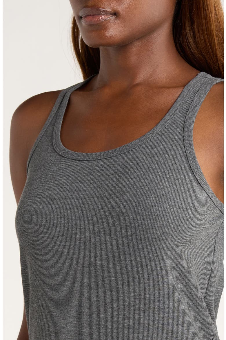 Power Rib Tank Top, Alternate, color, HEATHER GRAY