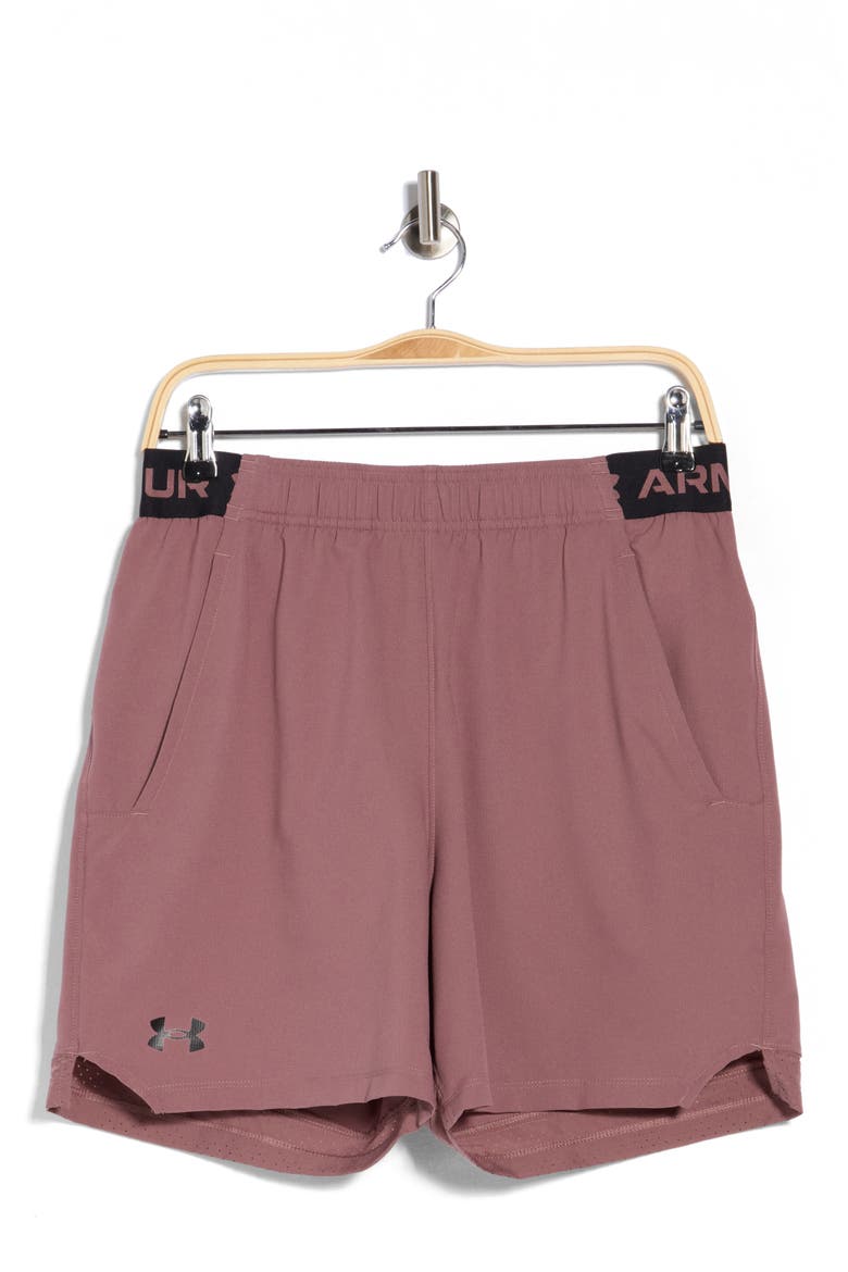 UA Vanish Woven 6-Inch Athletic Shorts, Alternate, color, 651 MAROON MIST