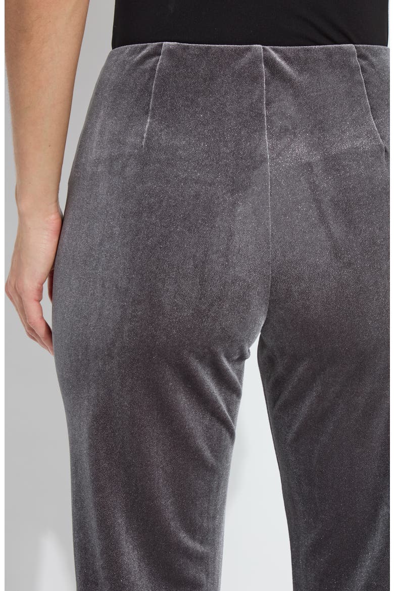 Metallic Foil Velvet Wide Leg Pants, Alternate, color, SILVERY CHARCOAL
