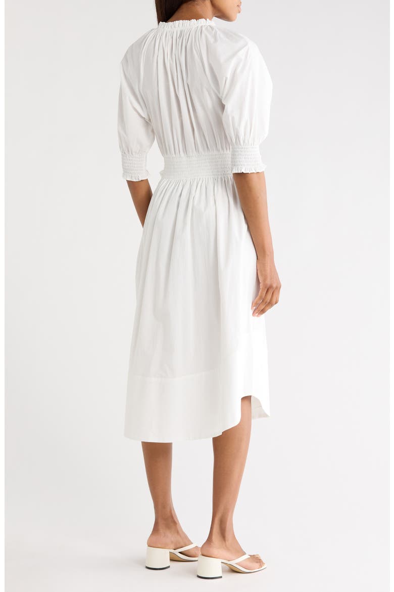 Kleo Puff Sleeve Cotton Shirtdress, Alternate, color, IVORY