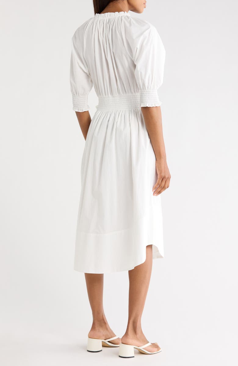 Ramy Brook Kleo Puff Sleeve Cotton Shirtdress, Alternate, color, Ivory
