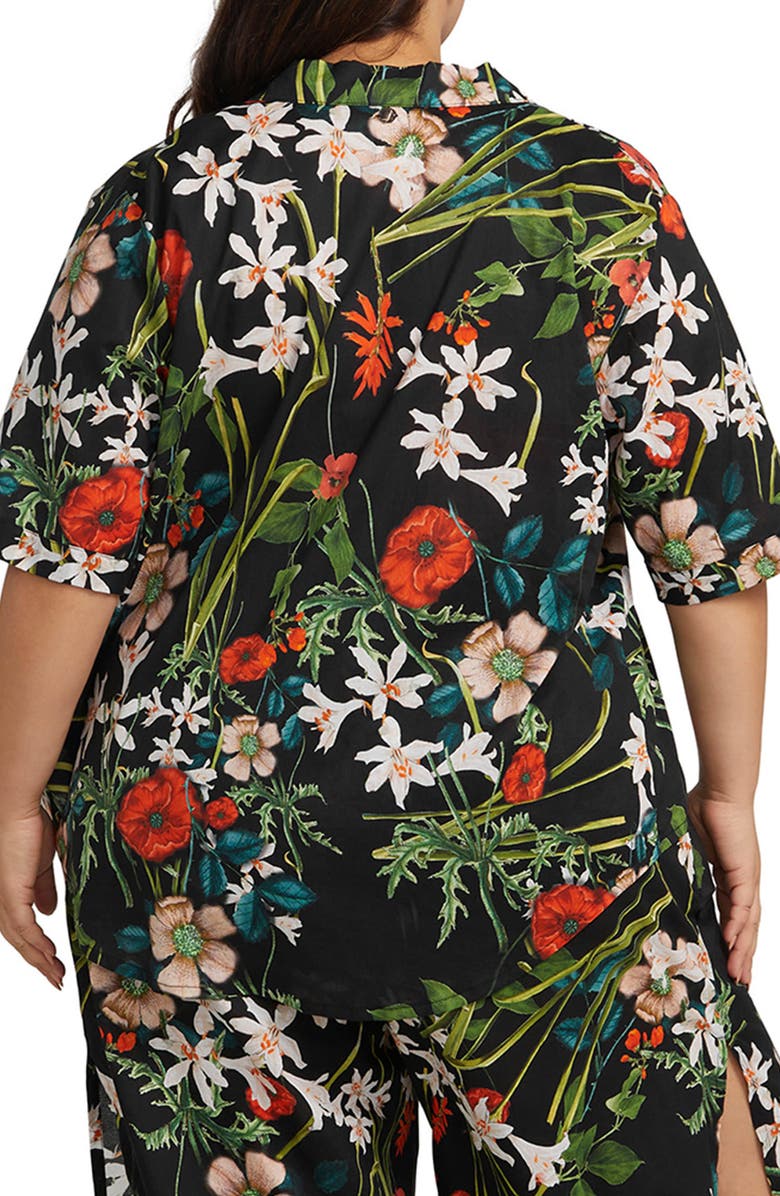 Artesands Grainger Tie Front Cover-Up Top, Alternate, color, Black