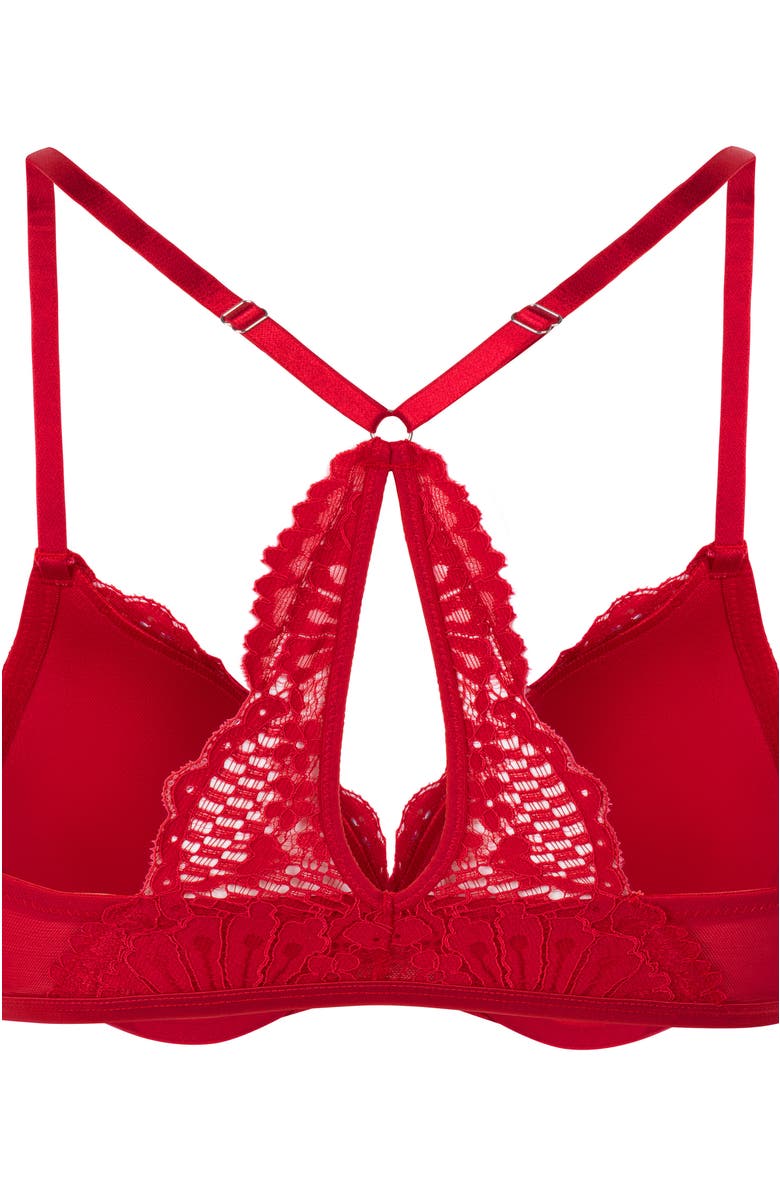 Hunkemöller Whitney Padded Push-Up Underwired Bra, Alternate, color, Red