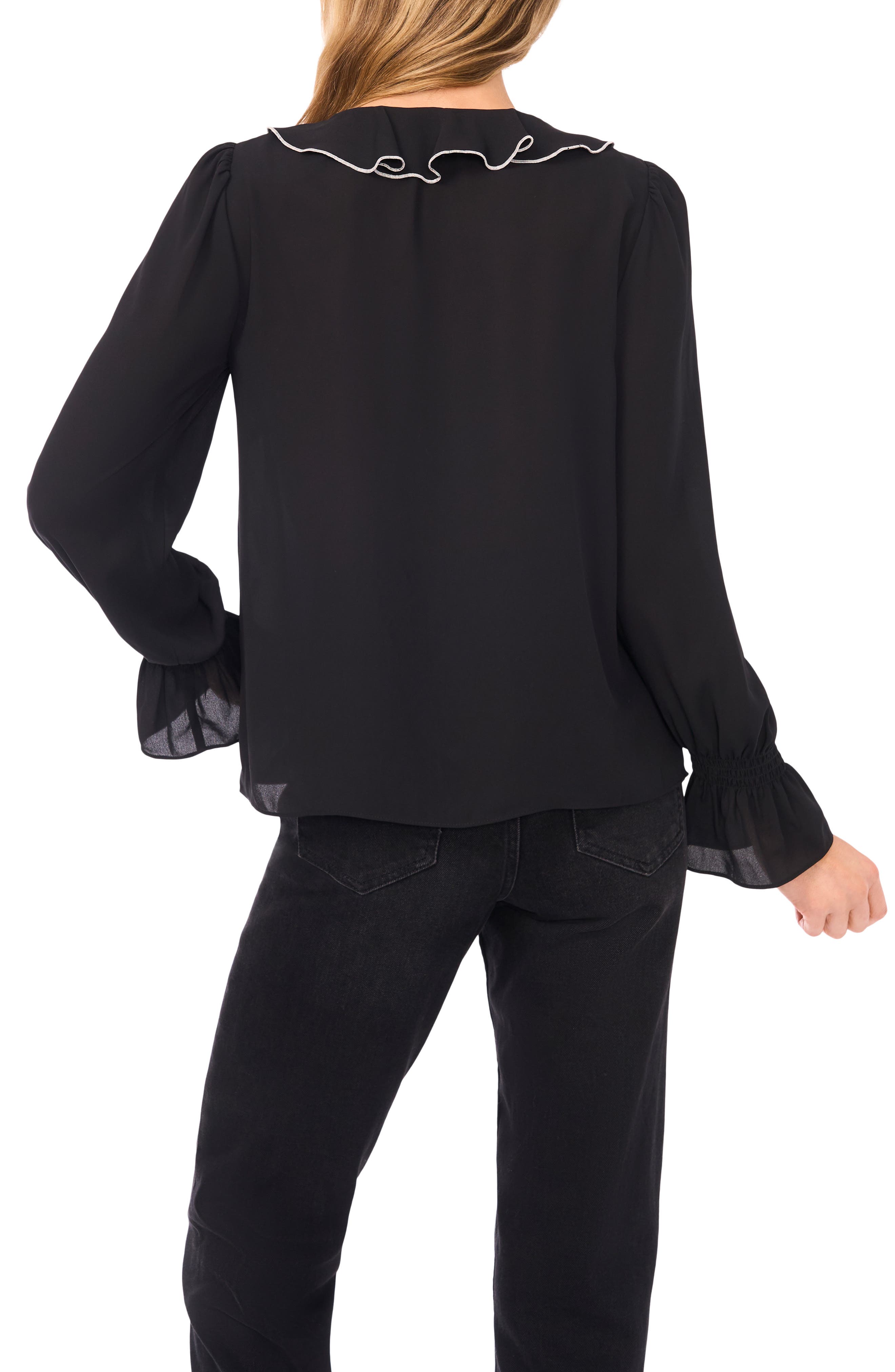 Ruffle V-Neck Top - image 2