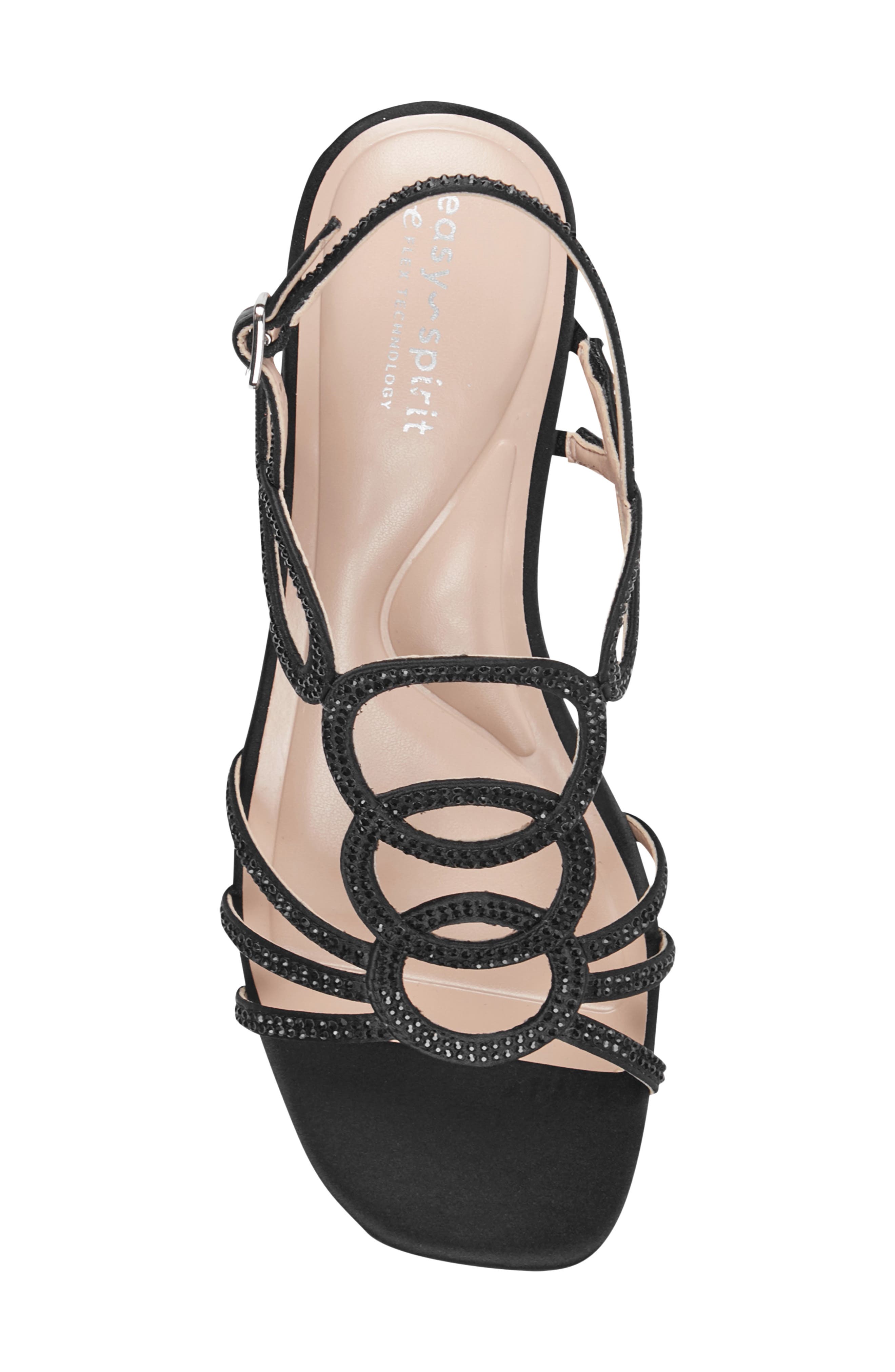 Easy Spirit Yana Block Heel Sandal - Wide Width Available, Alternate, color, Black