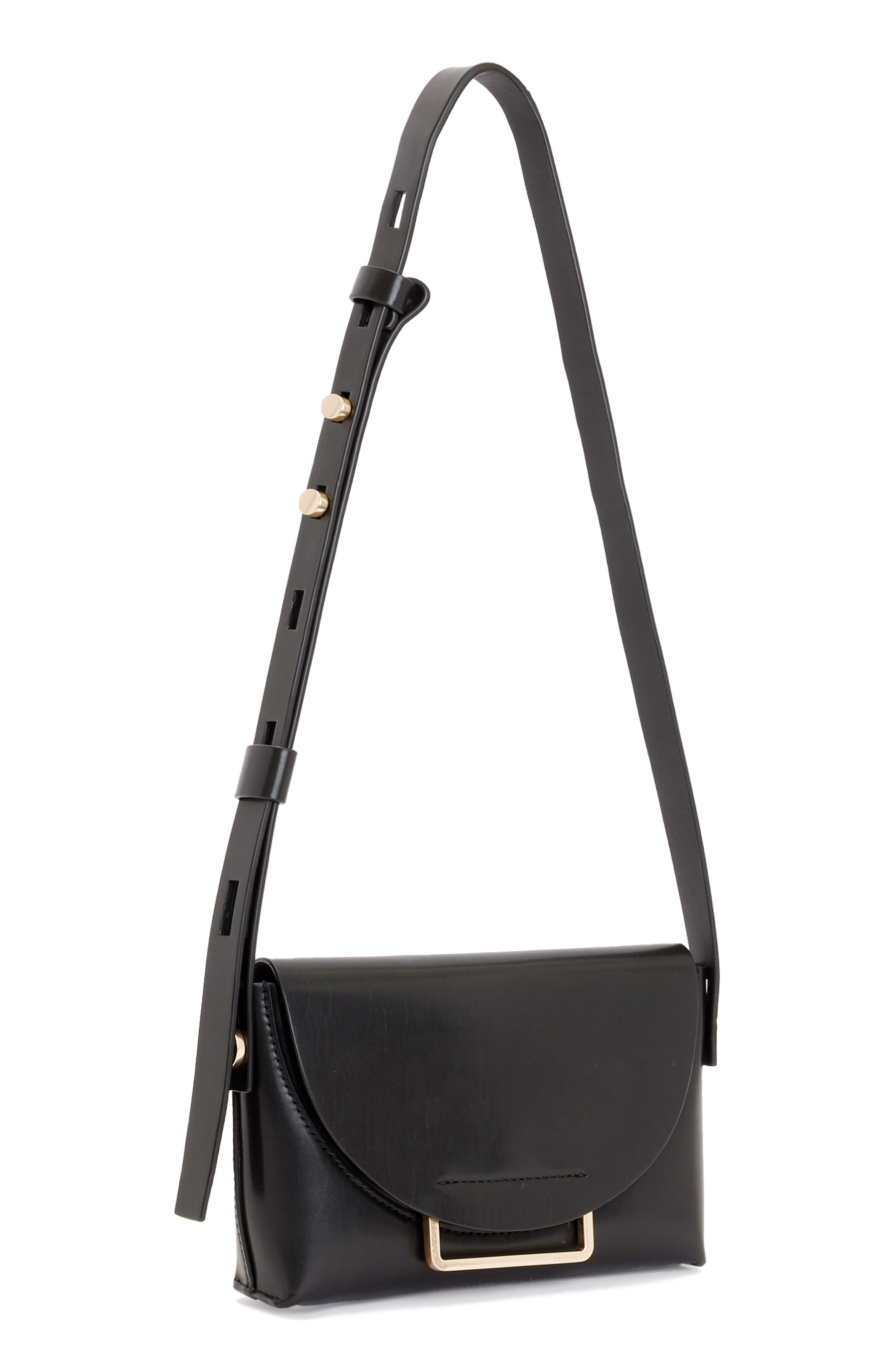 AllSaints Francine Leather Crossbody Bag, Alternate, color, 