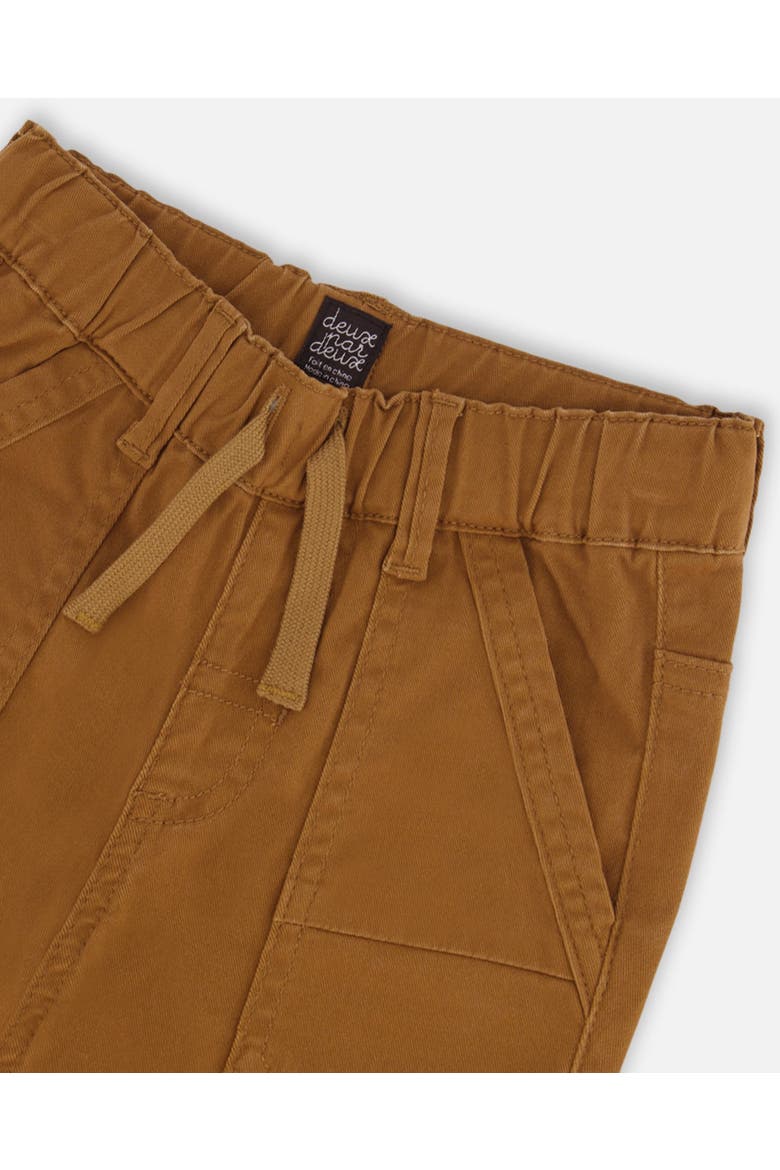 Baby Boy's Stretch Twill Pleated Knee Jogger Pants Caramel Brown, Alternate, color, Chipmunk