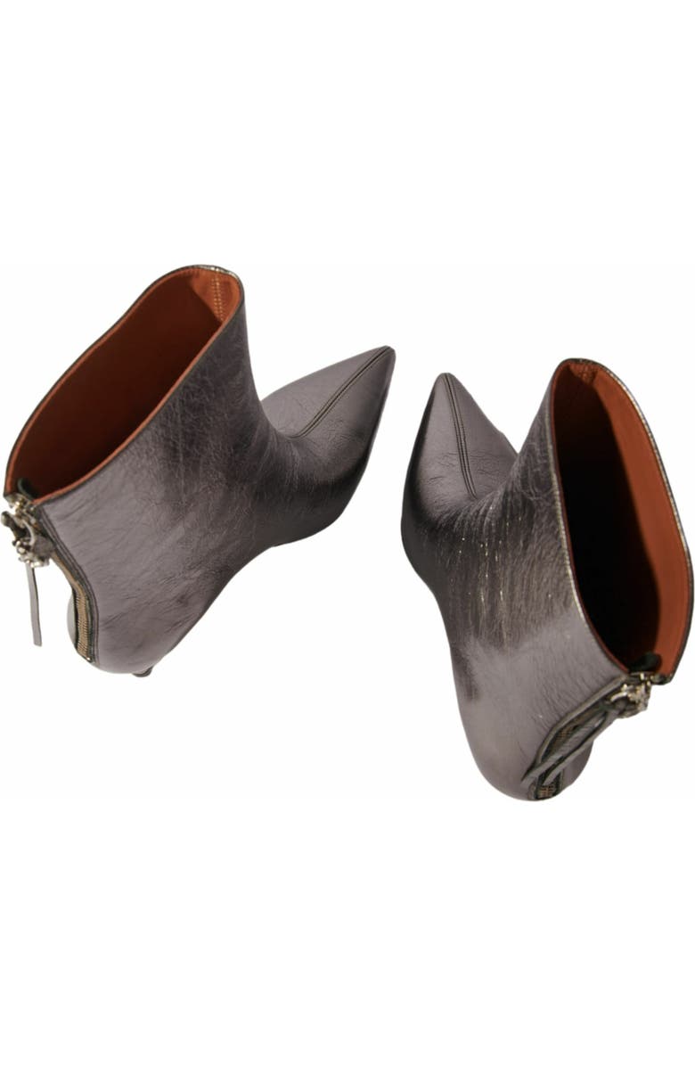 maje Metallic pointed-toe boots, Alternate, color,
