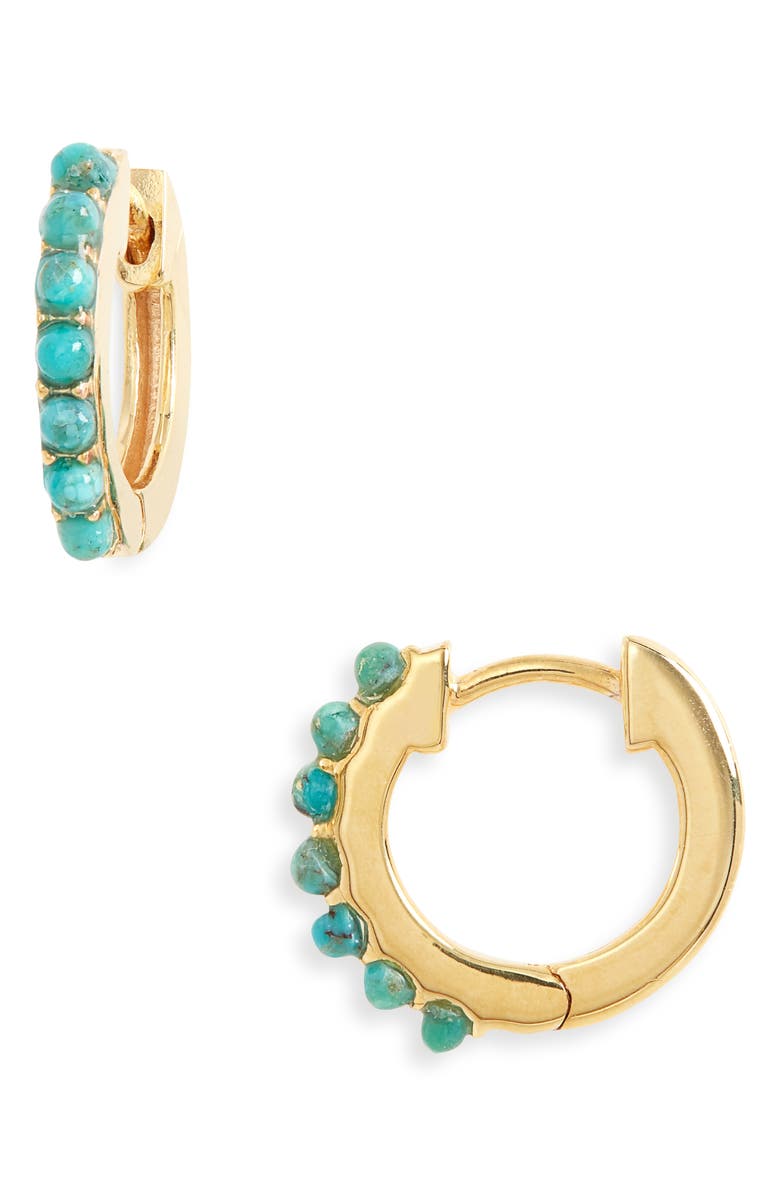 Madewell Delicate Collection Demi Fine Pavé Huggie Mini Hoop Earrings, Main, color, 