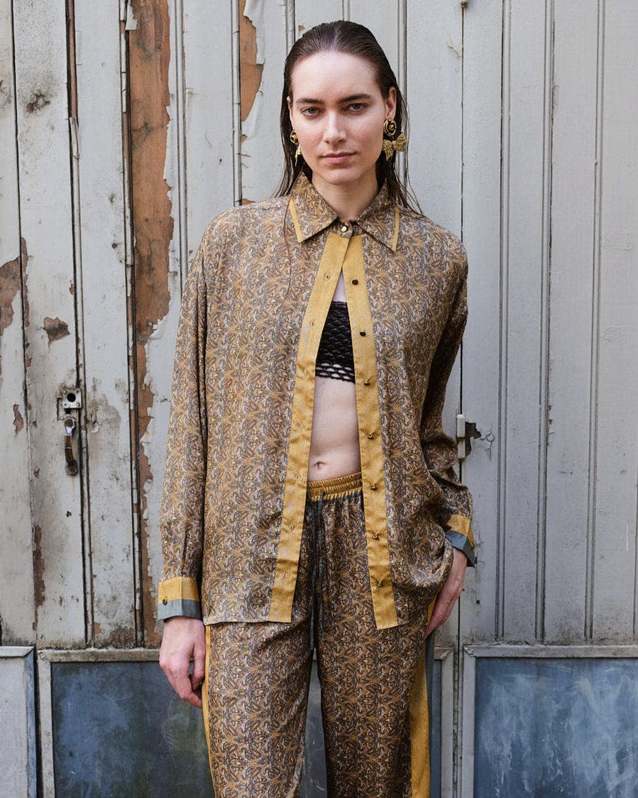 Paisley Motif Long Sleeve Shirt - image 4