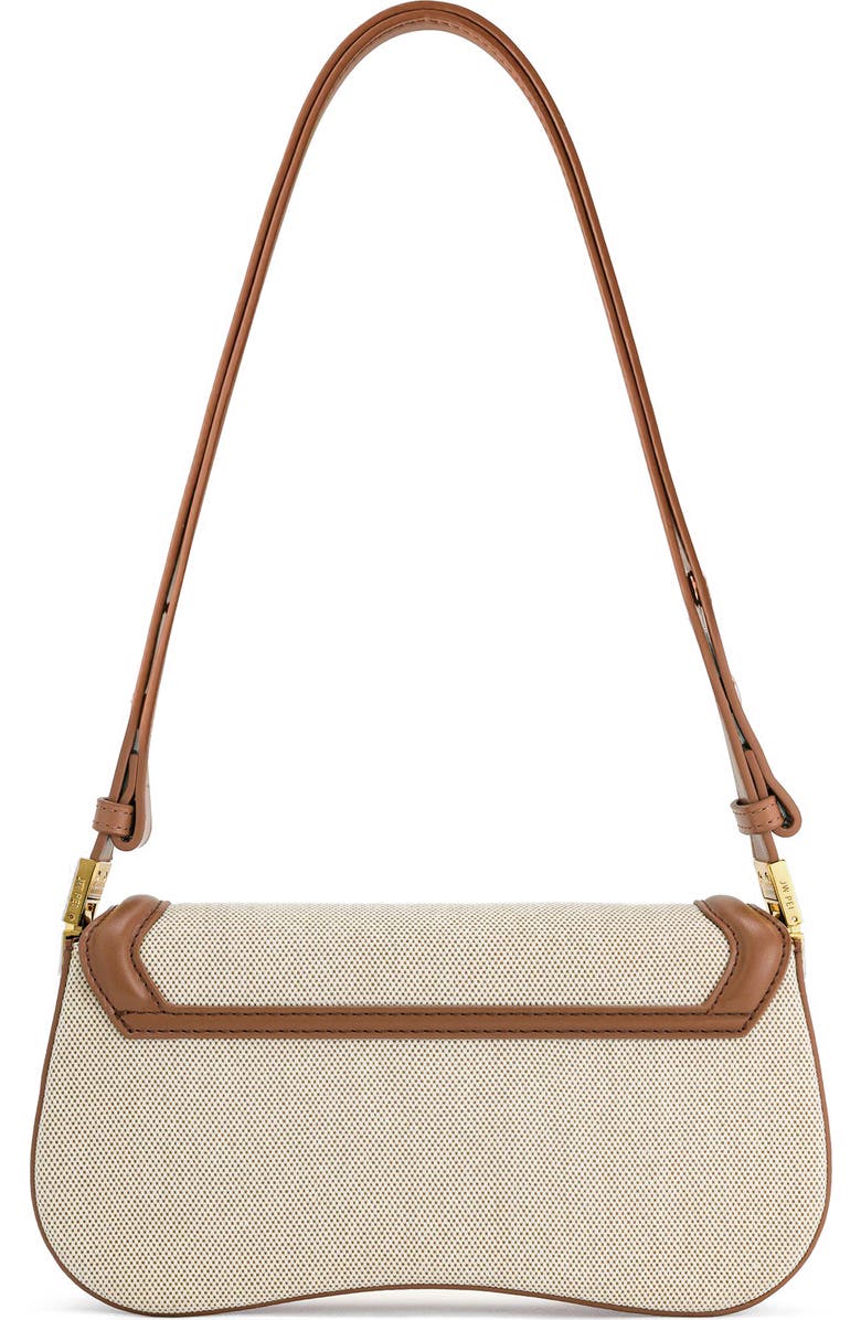 JW PEI Joy Canvas & Faux Leather Shoulder Bag, Alternate, color, Brown Canvas