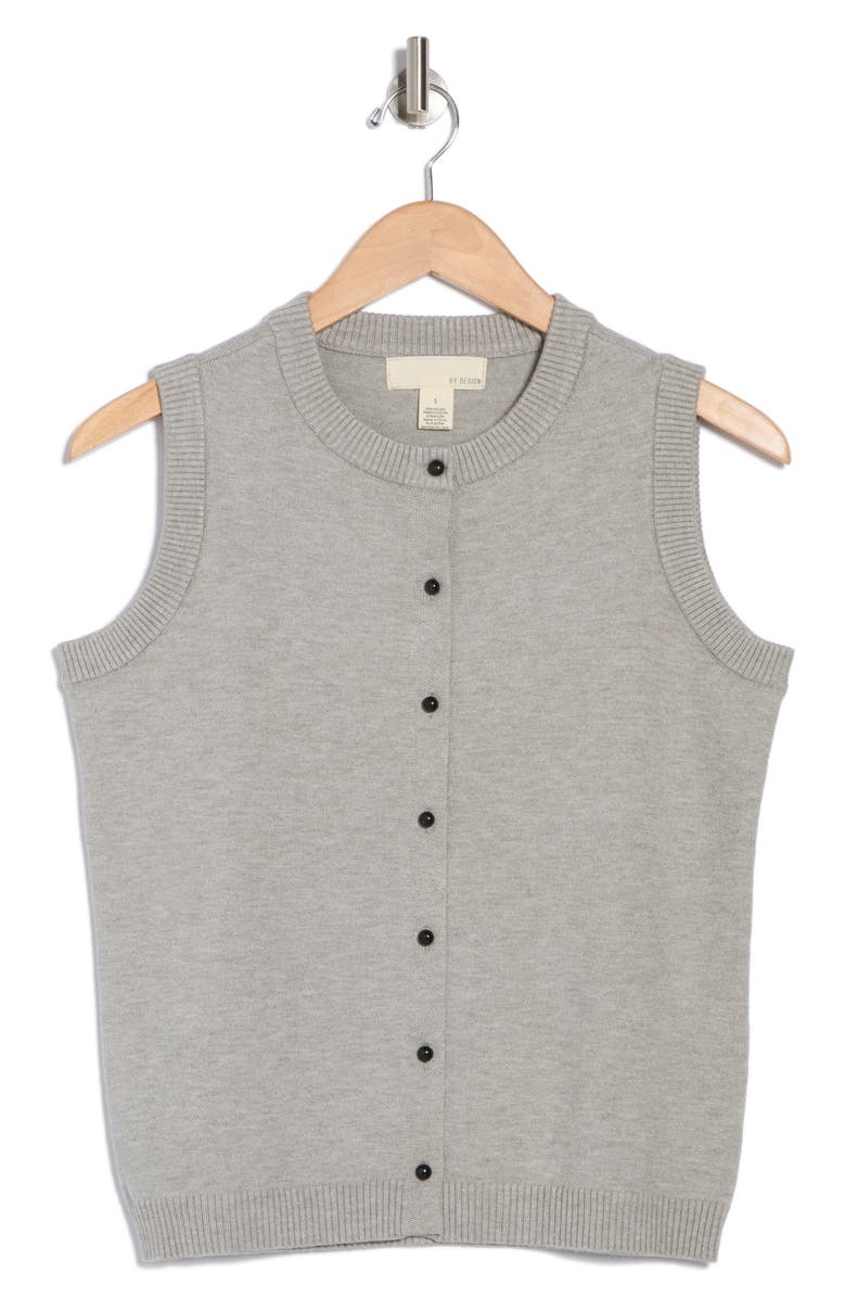 BY DESIGN Dawn Knit Vest, Alternate, color, Light Heather Grey