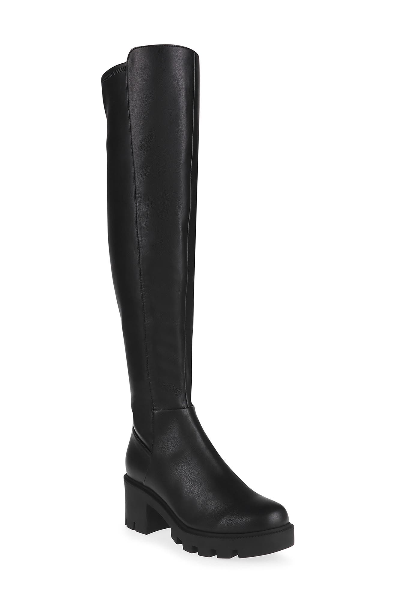 DV Dolce Vita Tall Shaft Lug Sole Boot, Main, color, BLACK