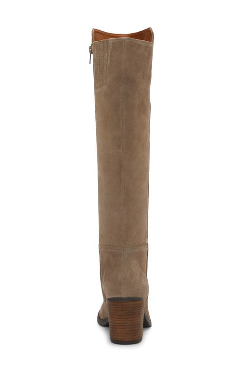 Lucky Brand Bonnay Womens Extra Wide Calf Suede Knee-high Boots In Brown