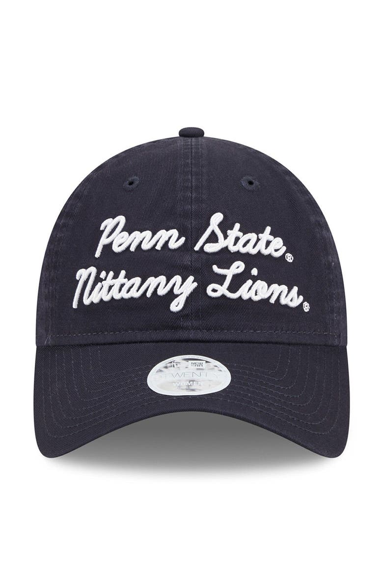 New Era Women's New Era Navy Penn State Nittany Lions Script 9TWENTY Adjustable Hat, Alternate, color, Navy