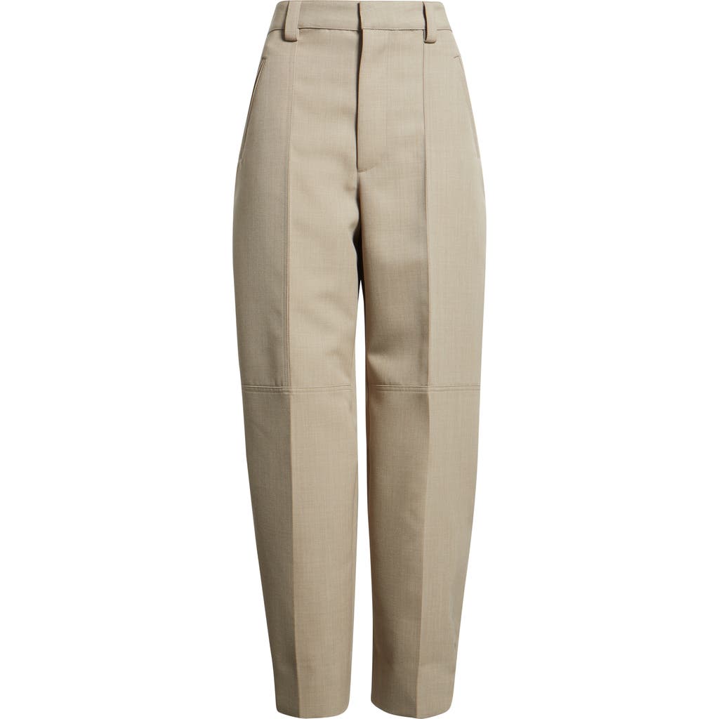 Bottega Veneta Soft Wool Twill Trousers In Green
