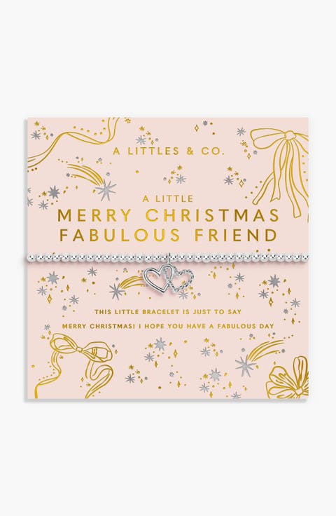 Christmas A Little 'merry Christmas Fabulous Friend' Bracelet