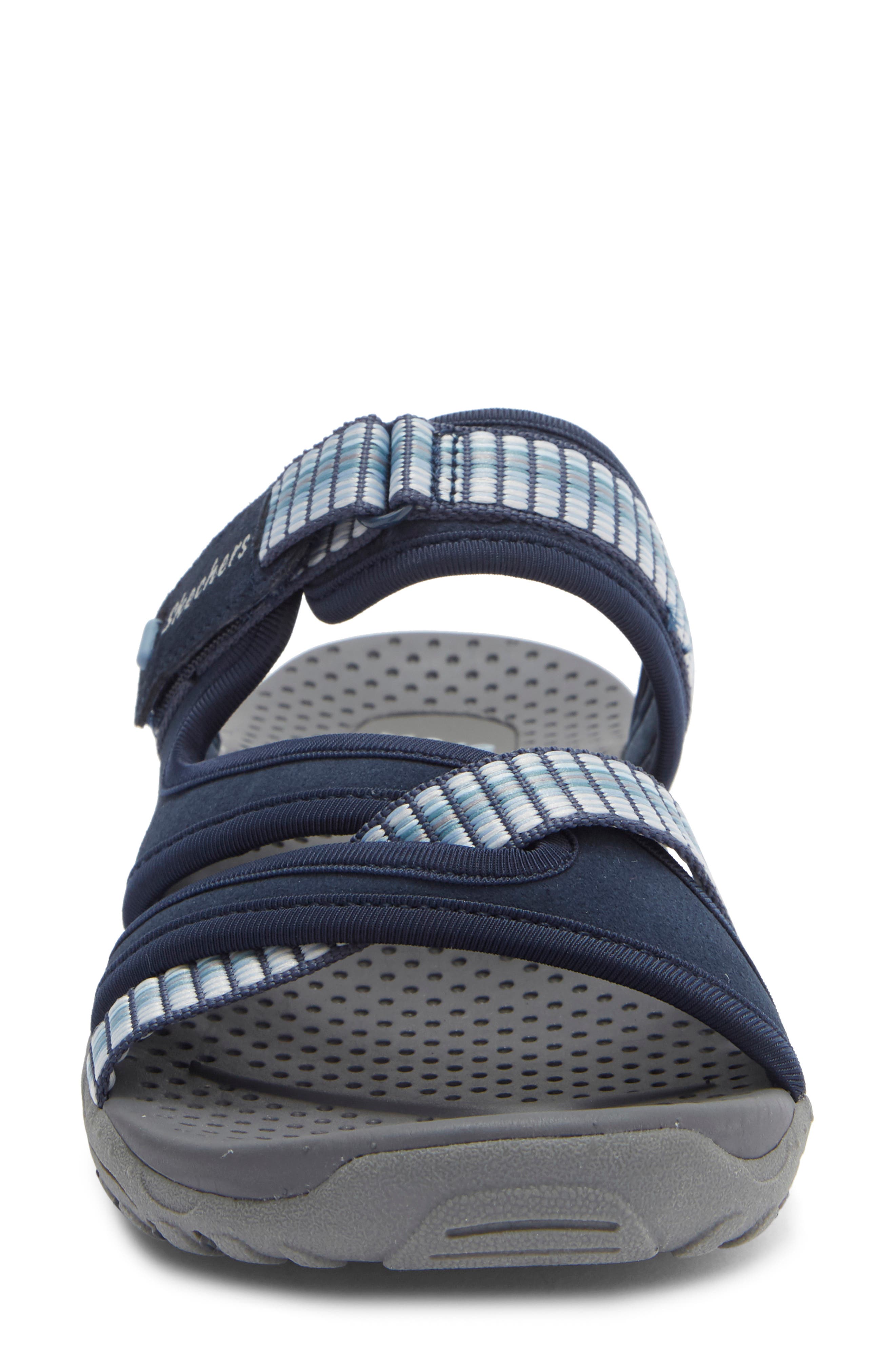 SKECHERS Reggae Color Slide Sandal, Alternate, color, Navy