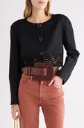 Chloé Lace Trim Crop Wool Grain de Poudre Jacket
