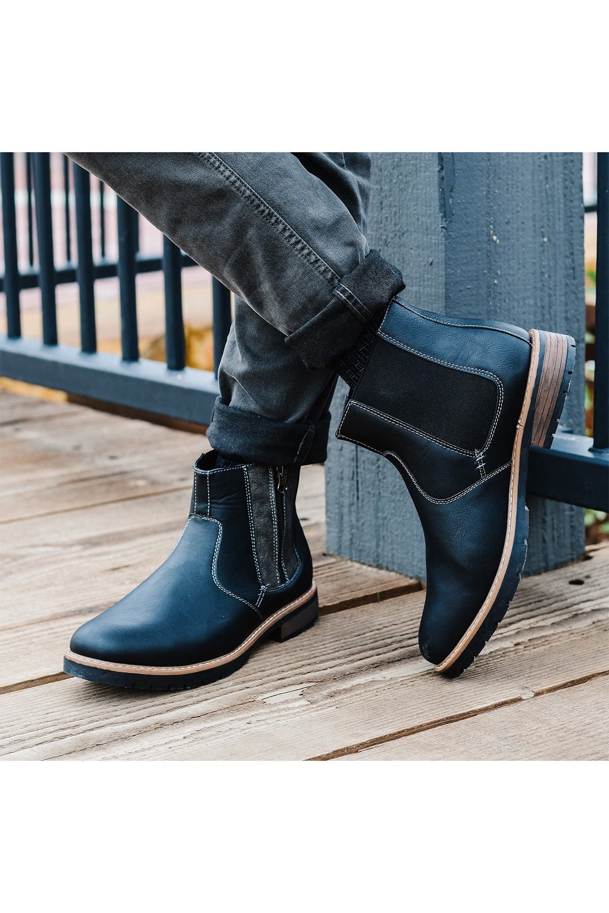 VANCE CO Pratt Chelsea Boot - Wide Width, Alternate, color, 