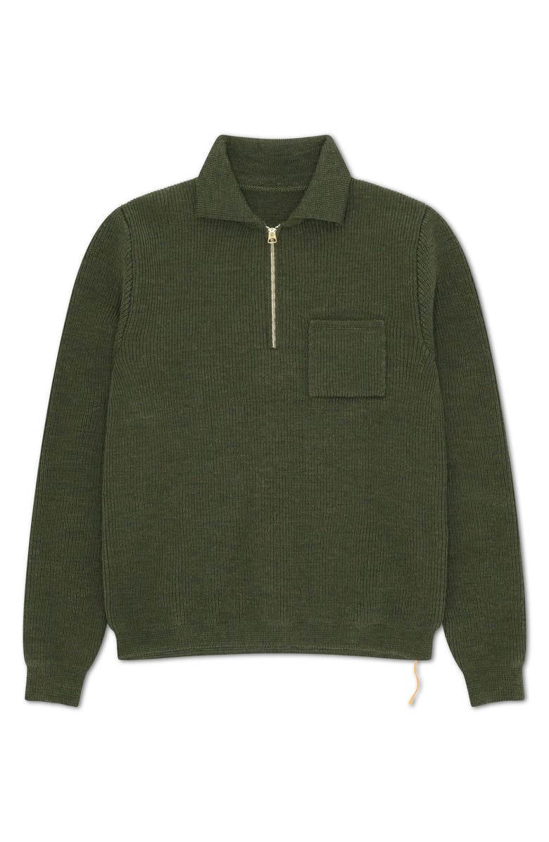 Fortela Dumbo Zippered Sweater, Main, color, Green