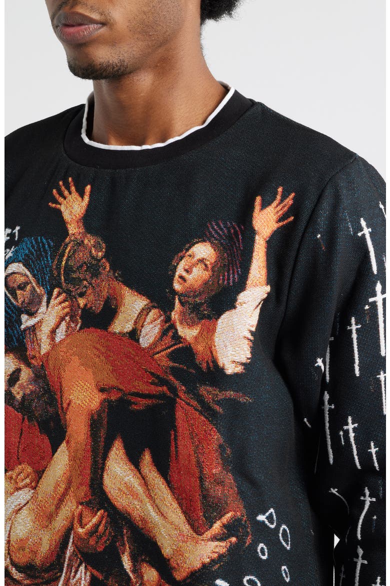 Entombment Crewneck Sweatshirt, Alternate, color, BLACK