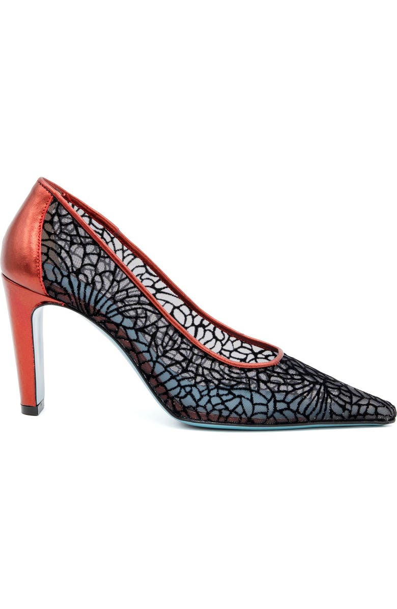 Valentina Rangoni Folgorata Mesh Pump, Alternate, color, Black Catterdale Mesh