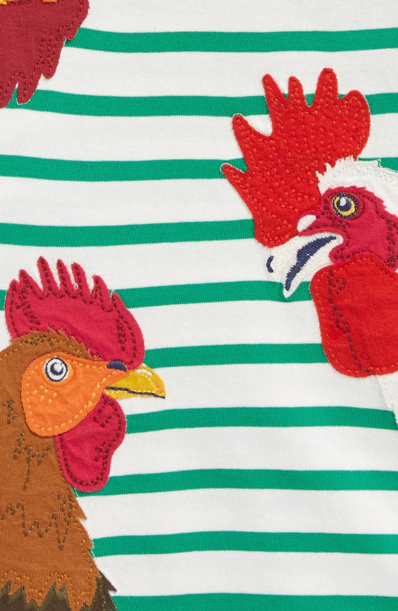 Mini Boden Kids' Stripe Pets Appliqué T-Shirt, Alternate, color,