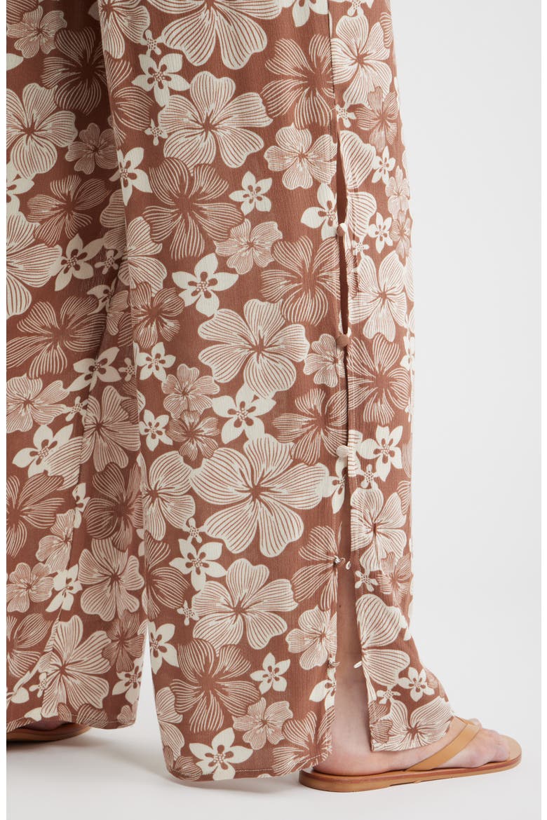 Aloha State Tie Waist Beach Pants, Alternate, color, BROWN