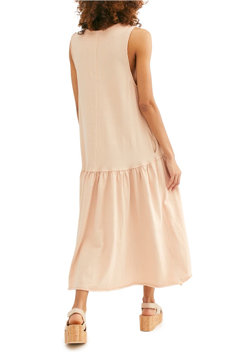 Endless Summer by Free People Drop Waist Midi Dress, Alternate, color, PINK