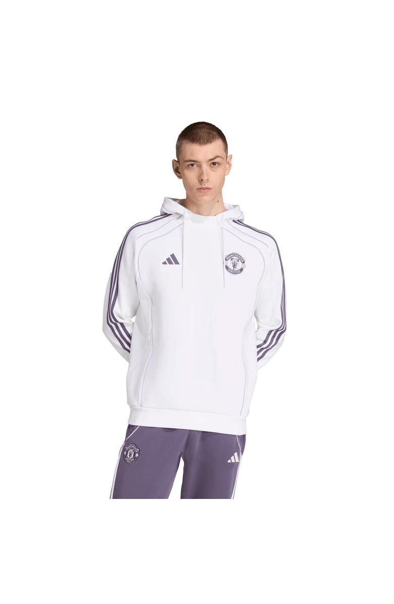 adidas Men's adidas  White Manchester United Urban Purist Raglan Pullover Hoodie, Alternate, color, 