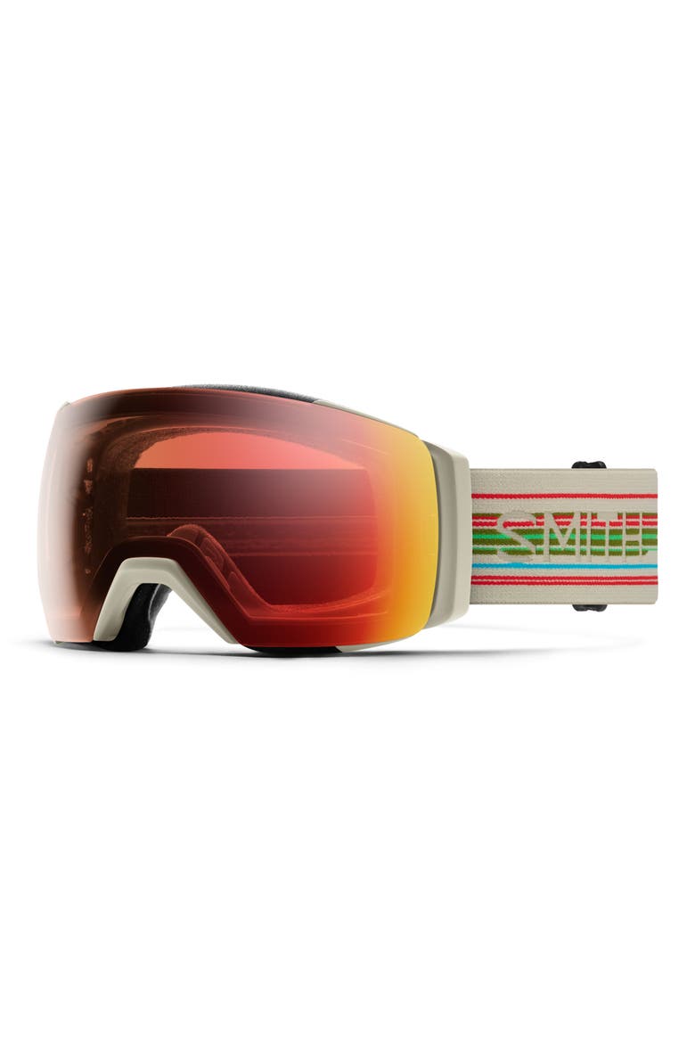 I/O MAG™ XL Low Bridge Fit Snow Goggles, Main, color, CHALK STRAIGHT LINE / RED