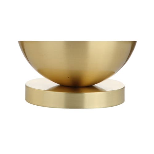Jonathan Y Carr 23.5" Ceramic/metal Led Table Lamp, White/brass In White/brass