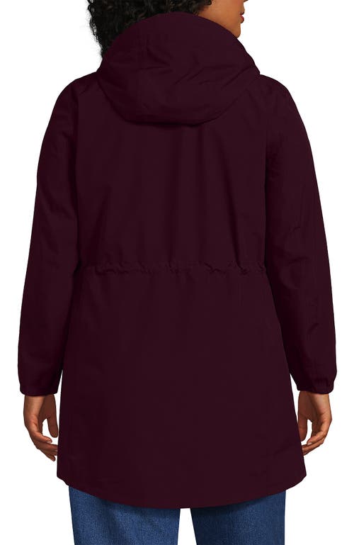 Lands' End Squall Packable Waterproof Raincoat In Brown