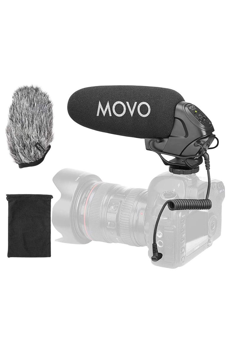 MOVO VXR3031 Shotgun Microphone - Supercardioid On-Camera Shotgun Mic, Main, color, Black