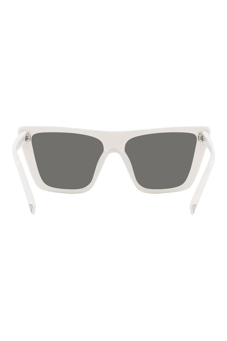 56mm Polarized Square Sunglasses, Alternate, color, BONE