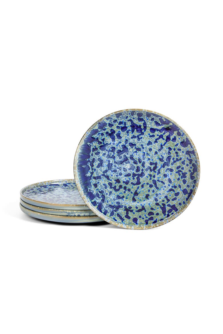 Hanami Stoneware Dinner Plate Set, Main, color, Blue
