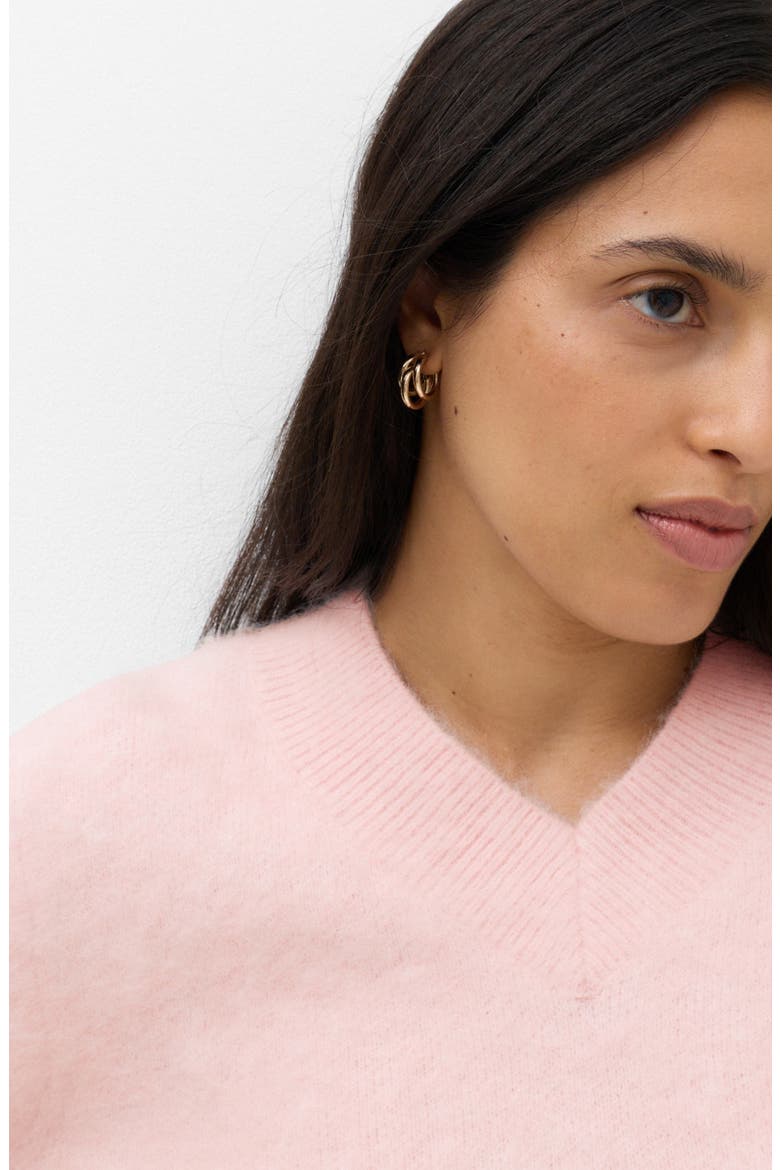 V-Neck Sweater, Alternate, color, PALE PINK
