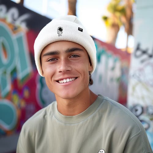 Dalix Astronaut Beanie In White